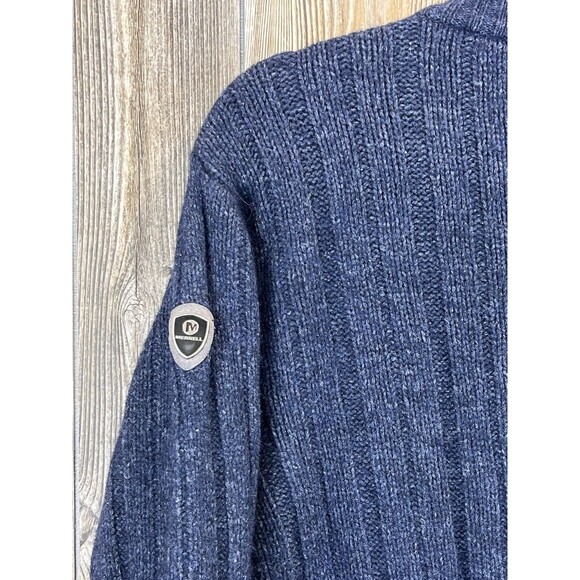 Merrell Sweater Men’s L Wool Blend Ribbed Full Zip Chunky Knit Cabincore Urban - Picture 6 of 14